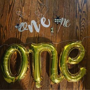 First BEEday birthday decor set